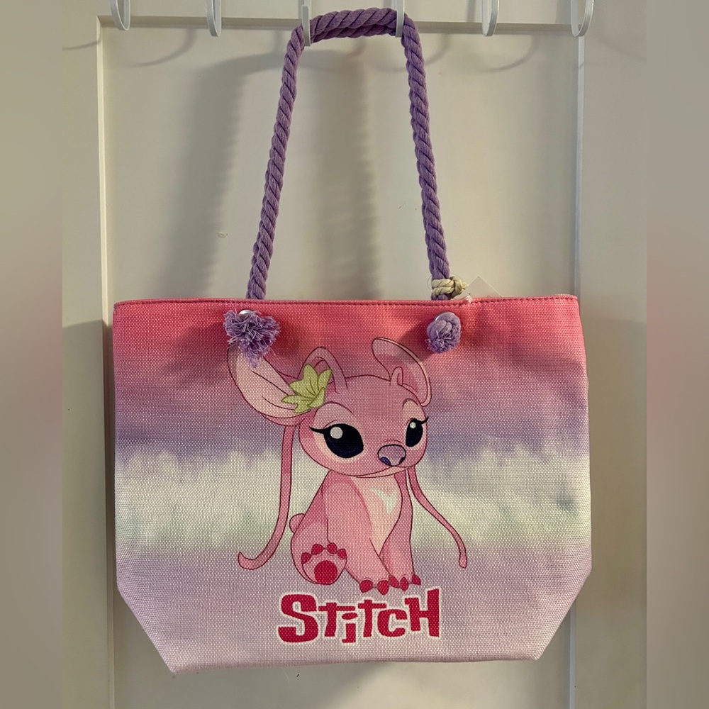 Disney’s Lilo & Stitch “Angel” Pink & purple Canvas Tote Bag & Clutch